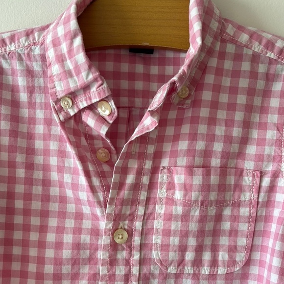 GAP Pink and White Gingham Button Down Shirt - Picture 2 of 3